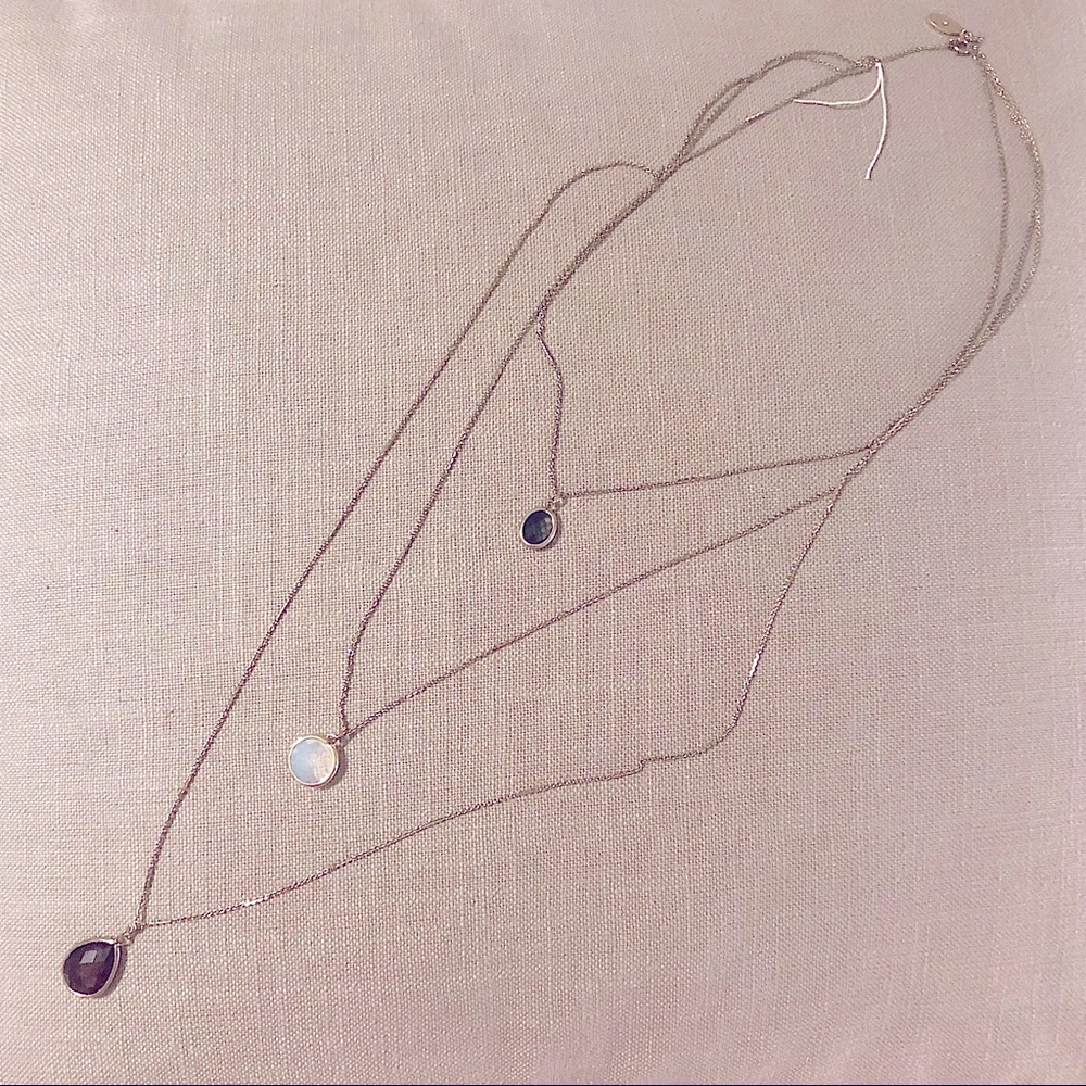 LOFT Gemstone Pendant Layered Necklace